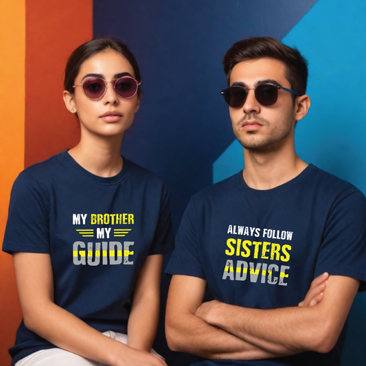 My Brother My Guide Always Follow Sisters Advice (set of 2) T-Shirt