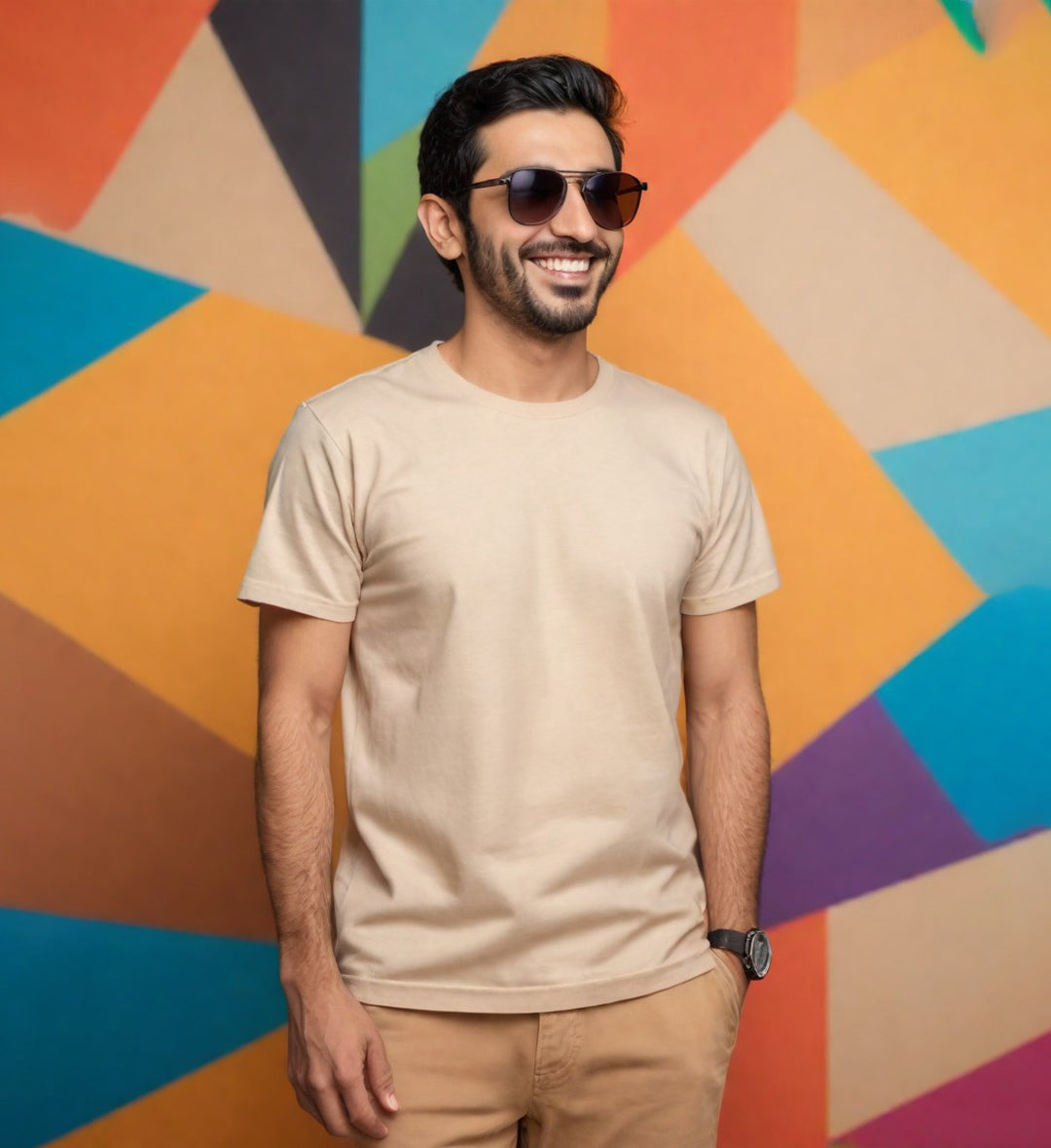 Black  Round Neck  T-Shirt