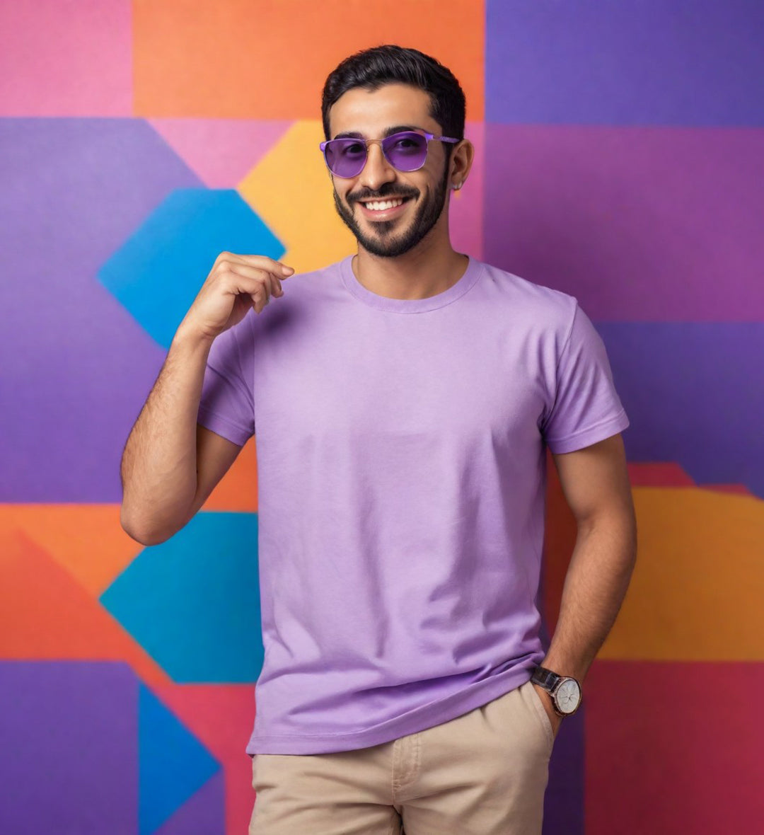 Black  Round Neck  T-Shirt