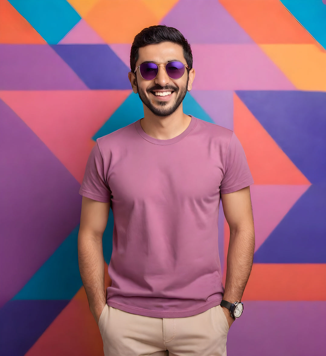 Black  Round Neck  T-Shirt