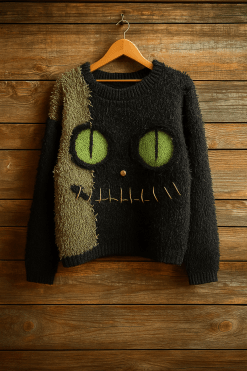 Monster Patch Cat Sweater